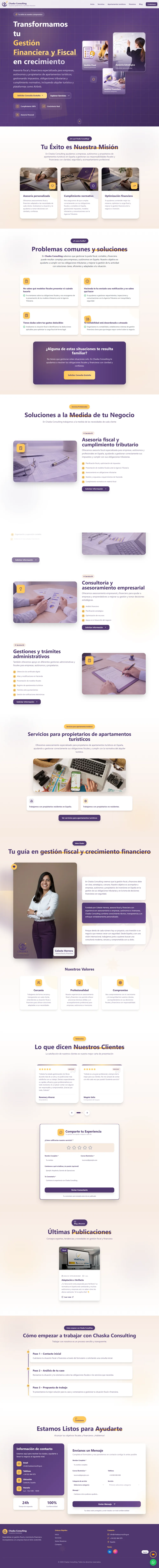 Captura del sitio web de Chaska Consulting